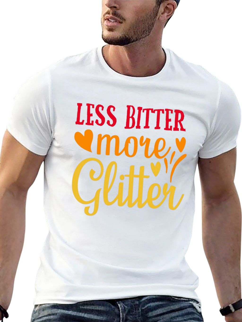 Less Bitter More Glitter Black Graphic Tee