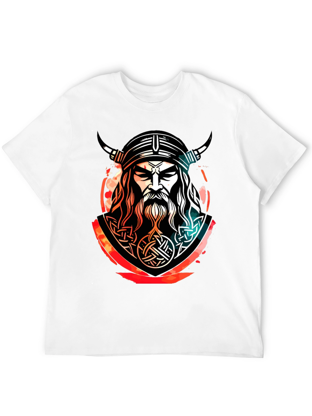 Viking Warrior Graphic Tee - Black