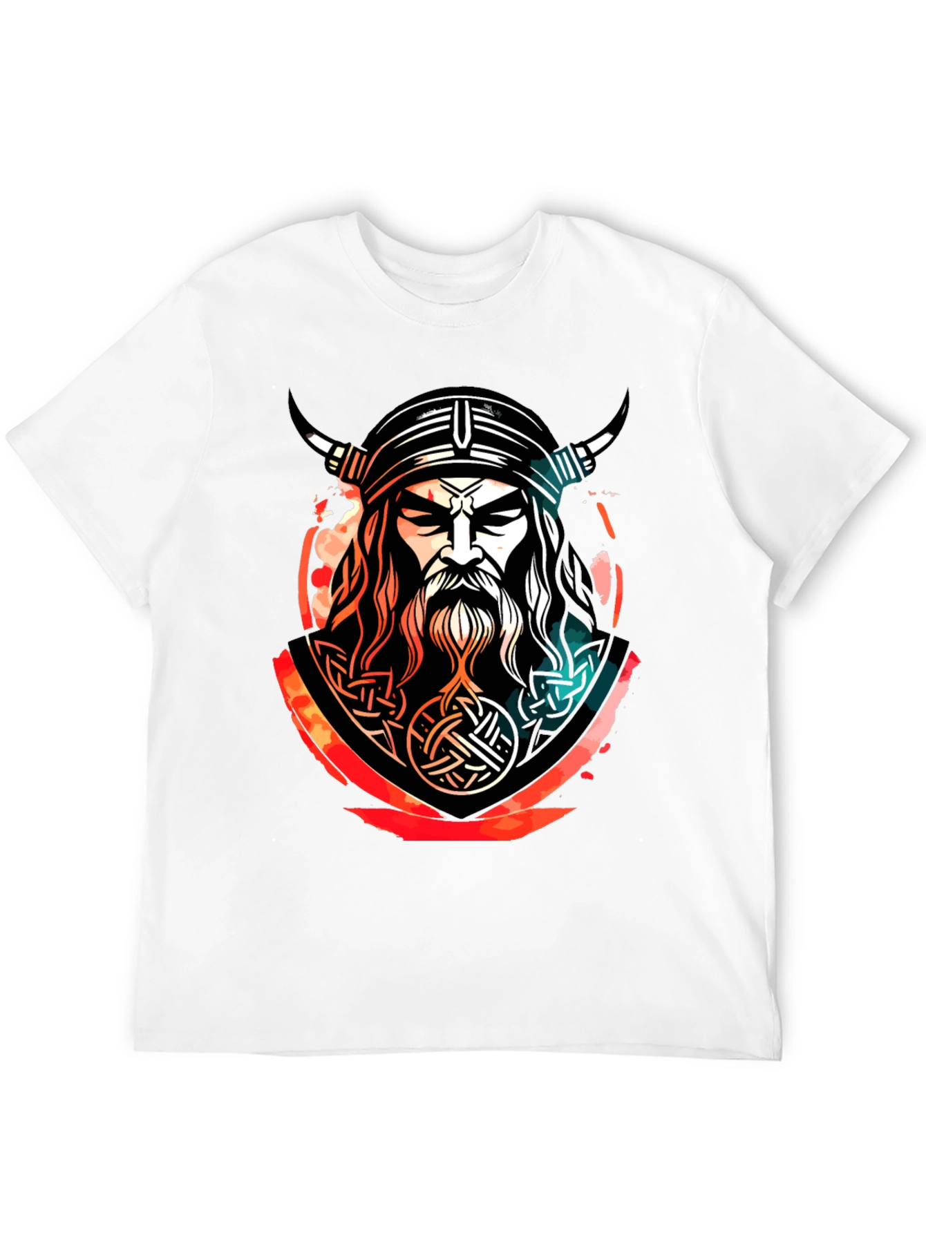 Viking Warrior Graphic Tee - Black