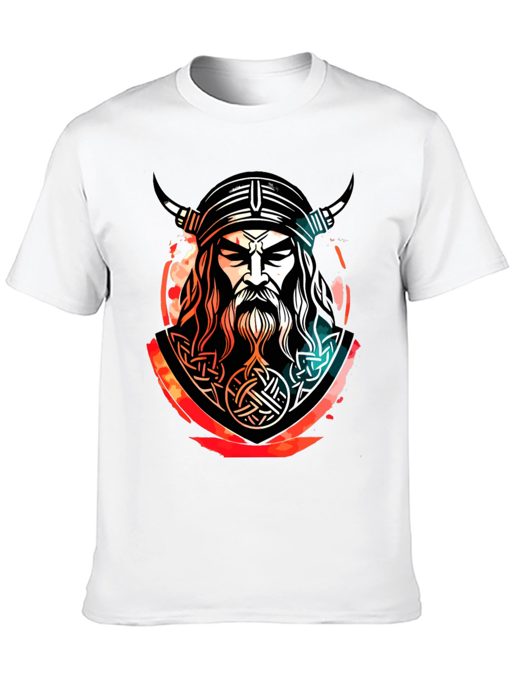 Viking Warrior Graphic Tee - Black