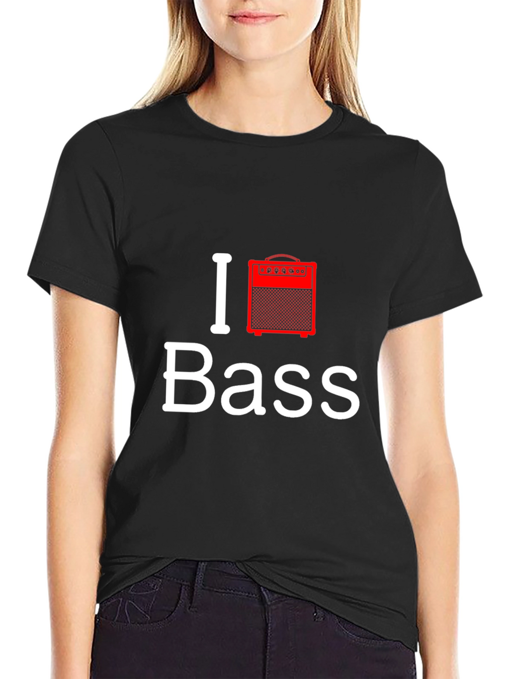 I Love Bass Guitar Amplifier T-Shirt