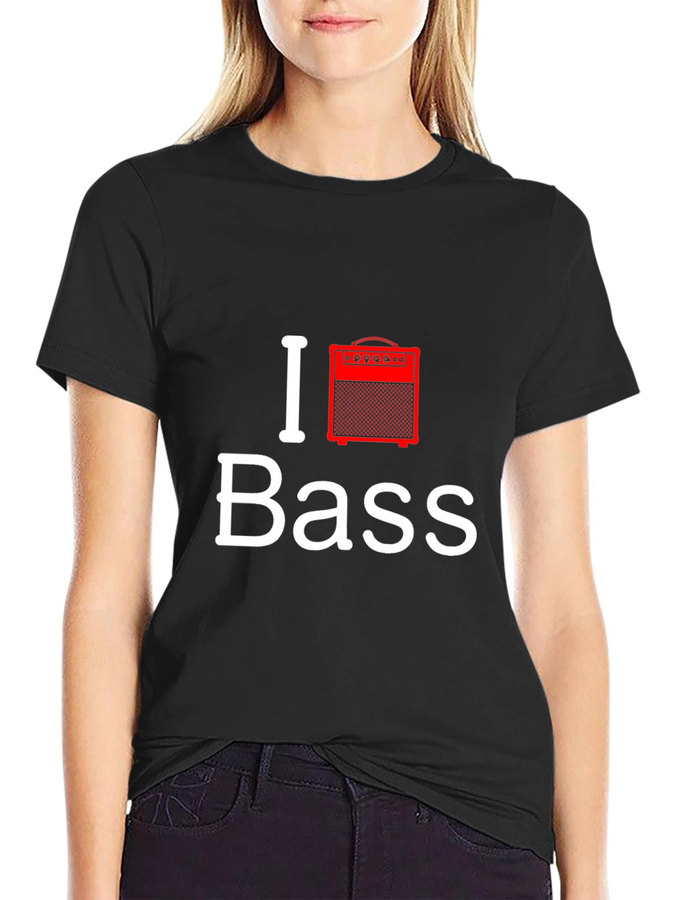 I Love Bass Guitar Amplifier T-Shirt