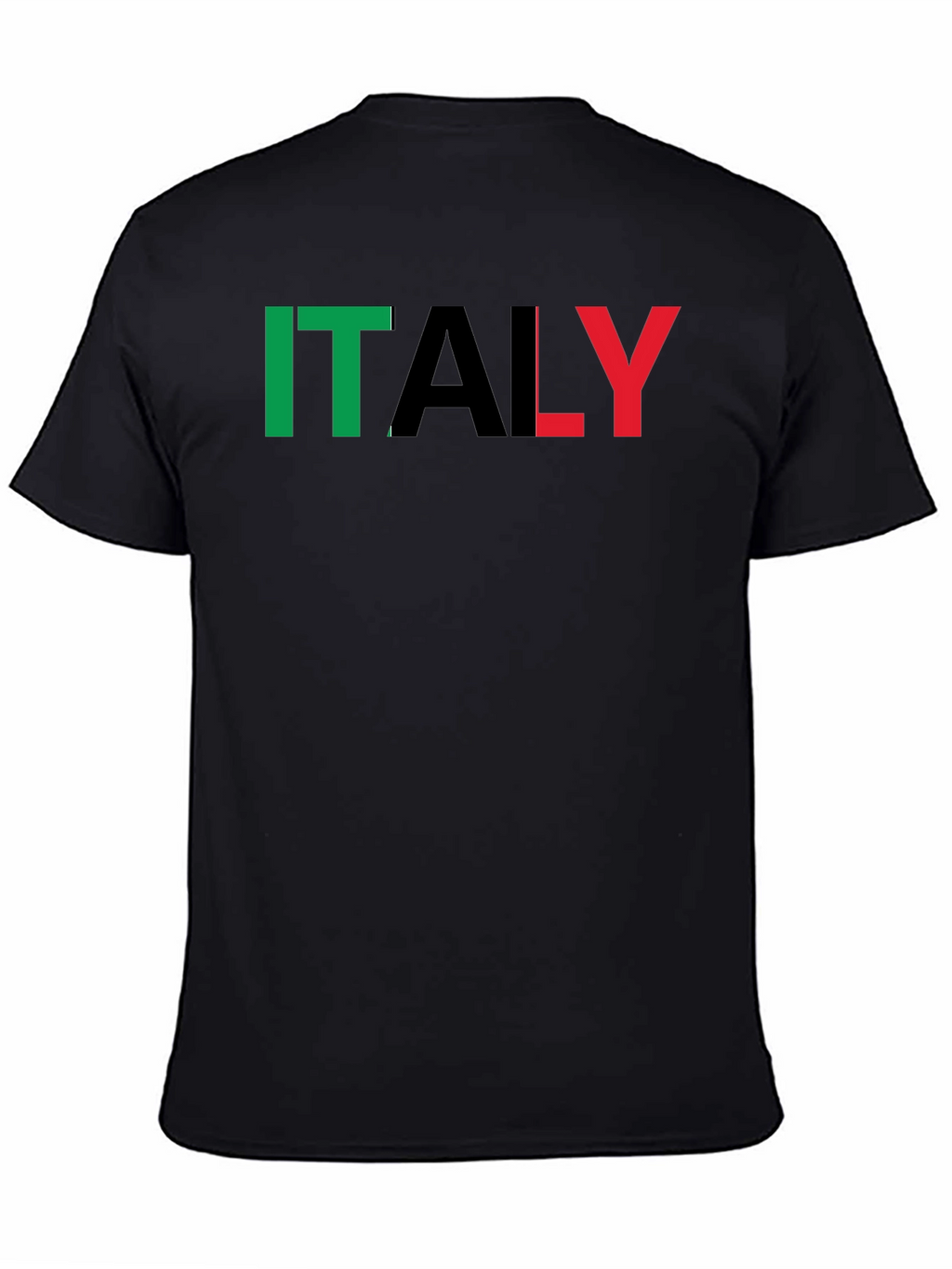 Italy Flag T-Shirt - Black Graphic Tee