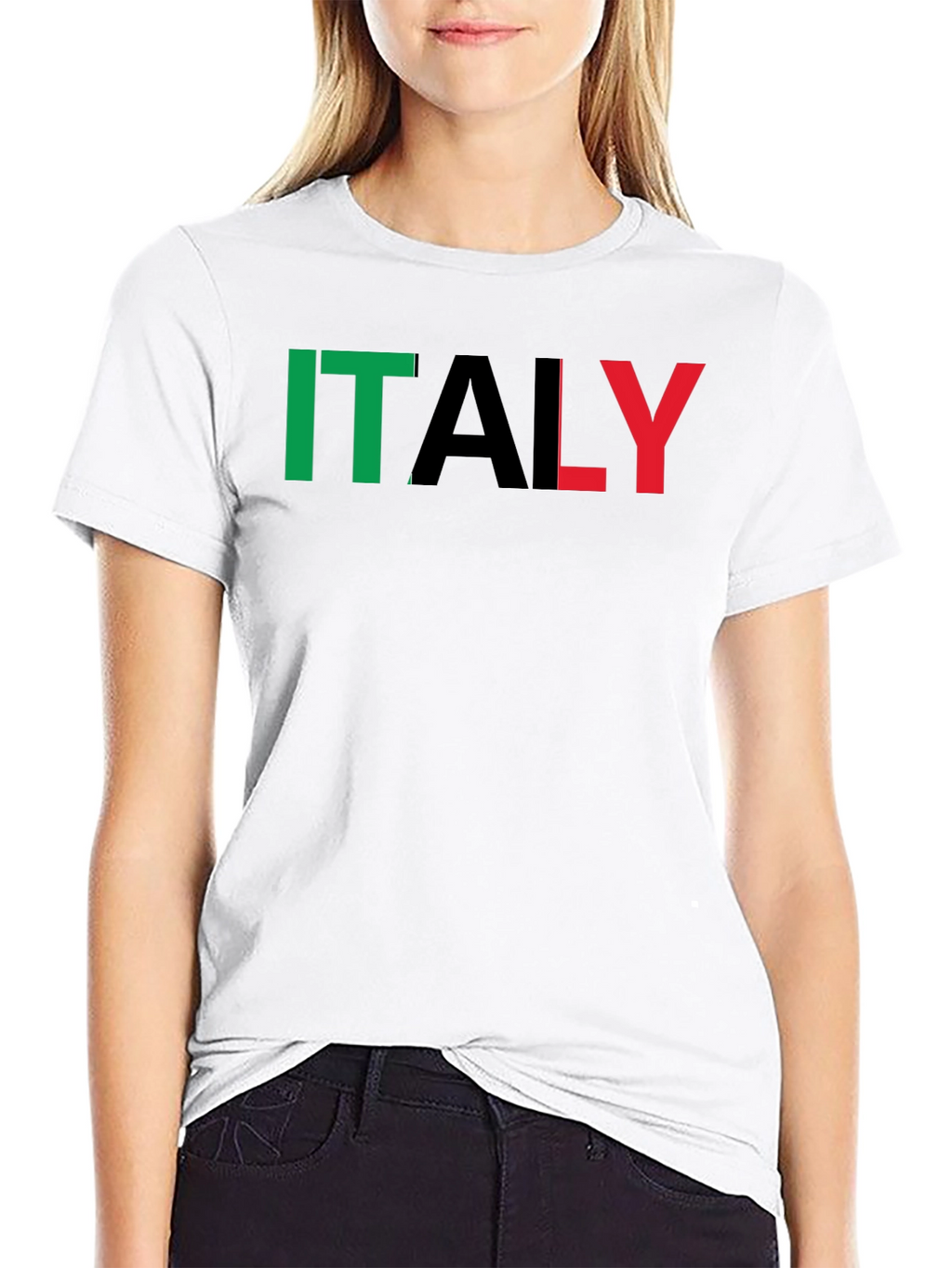 Italy Flag T-Shirt - Black Graphic Tee