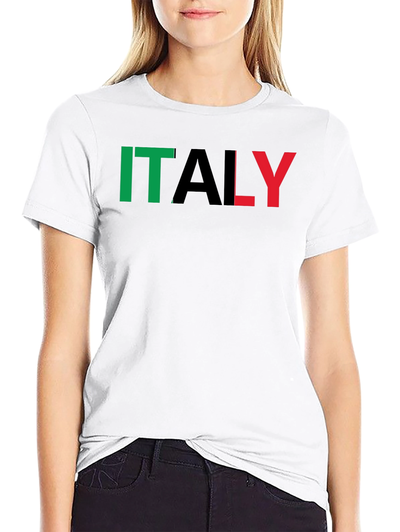 Italy Flag T-Shirt - Black Graphic Tee