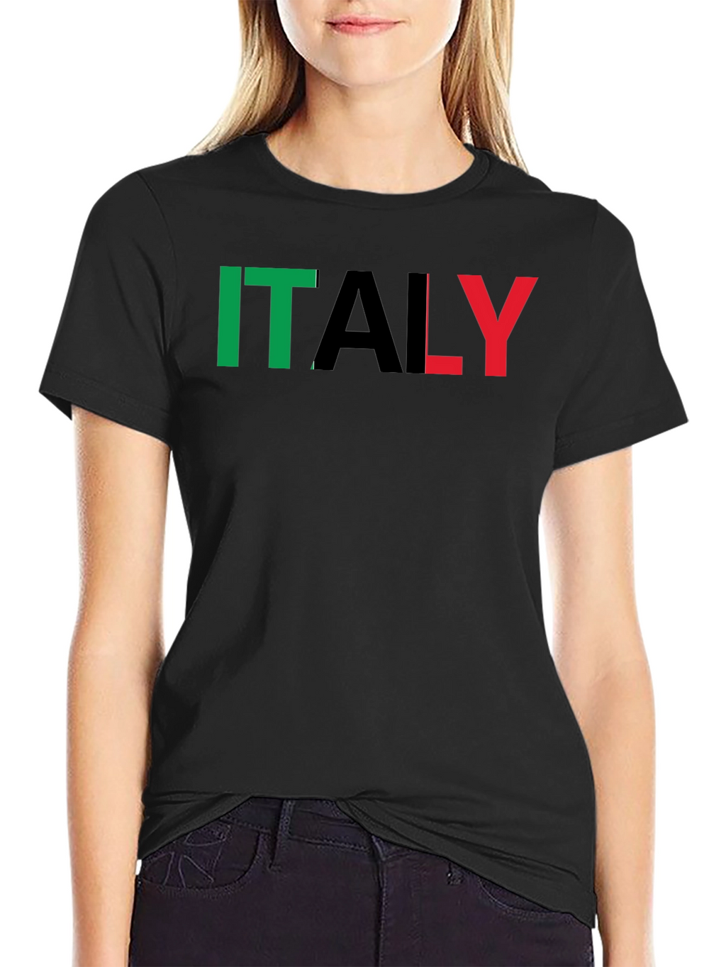 Italy Flag T-Shirt - Black Graphic Tee