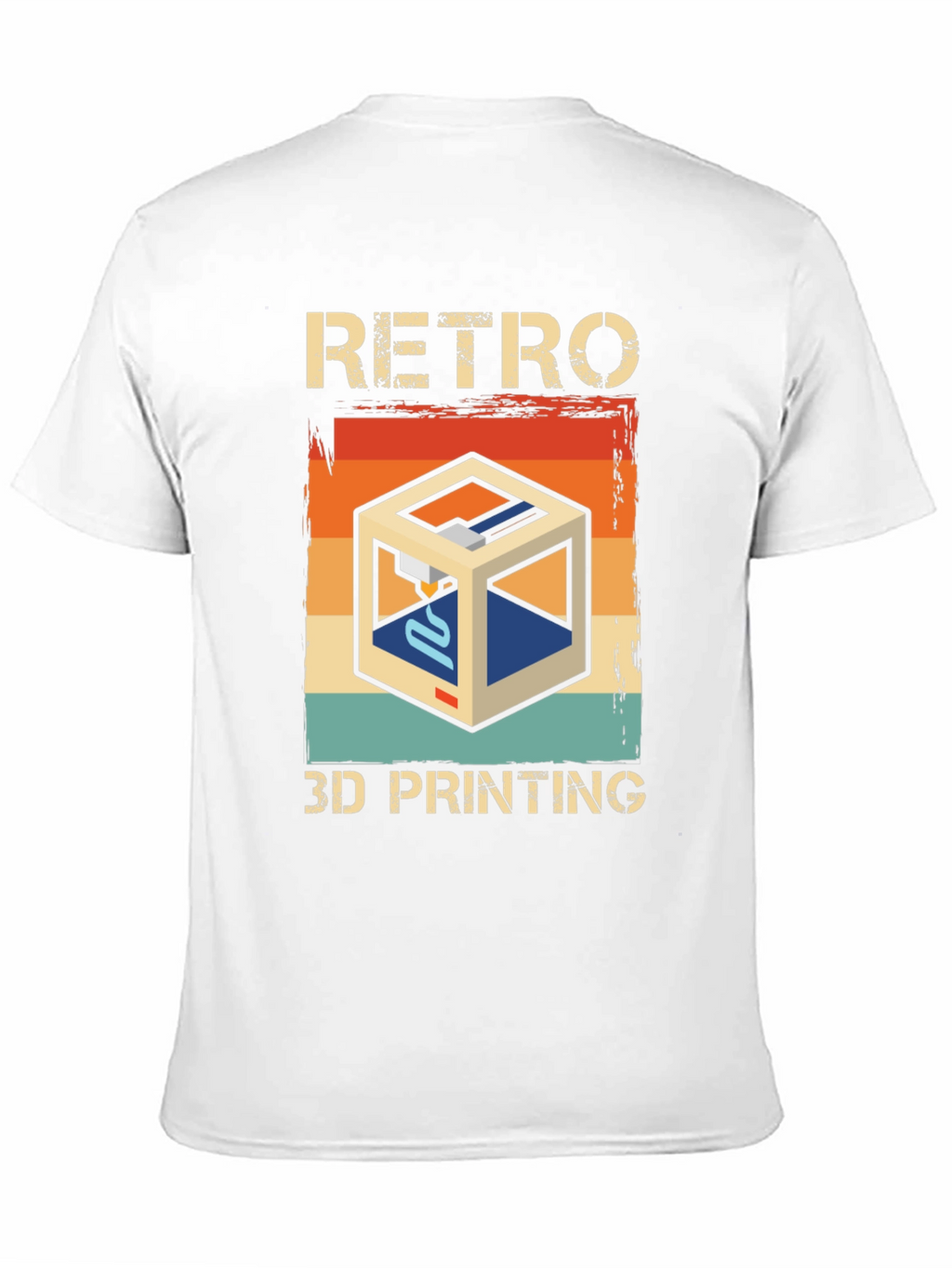 Retro 3D Printing Graphic Tee - Cool Tech Shirt
