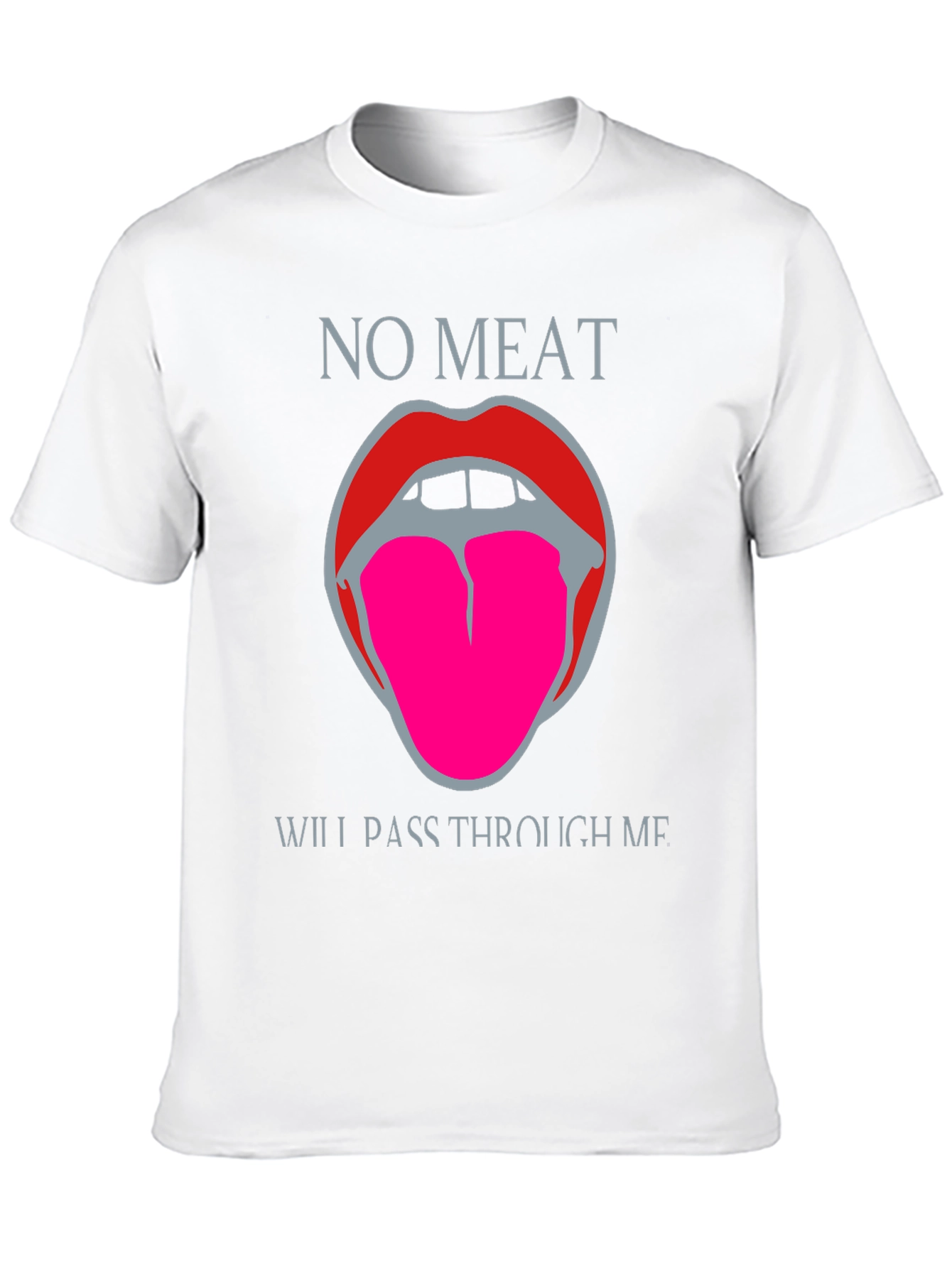 Vegan Statement T-Shirt: No Meat Tongue Design