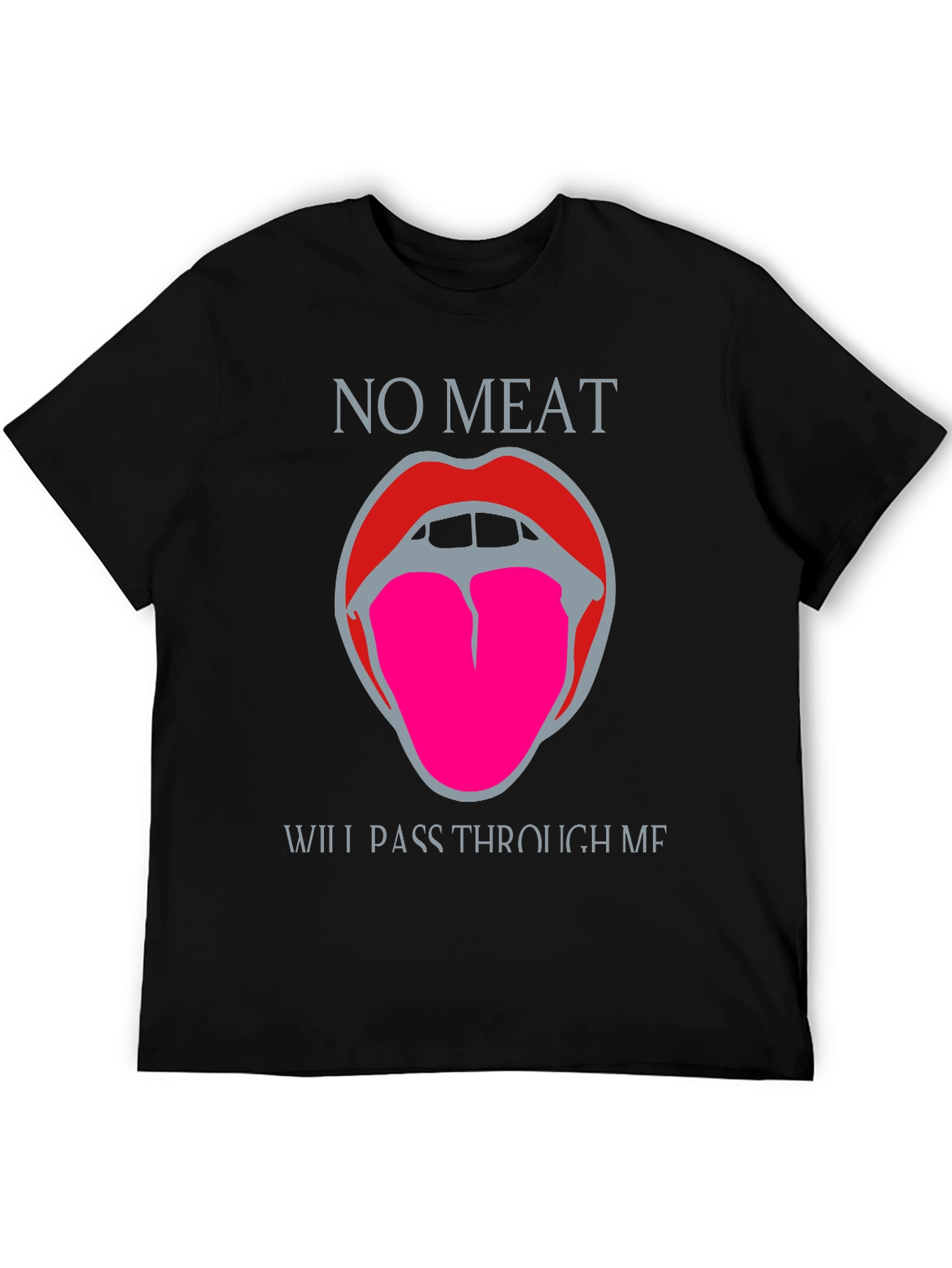 Vegan Statement T-Shirt: No Meat Tongue Design