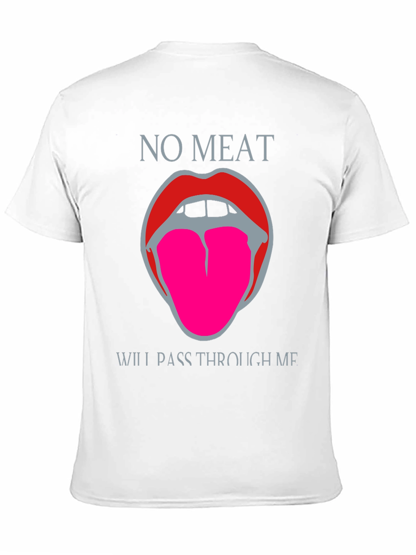 Vegan Statement T-Shirt: No Meat Tongue Design