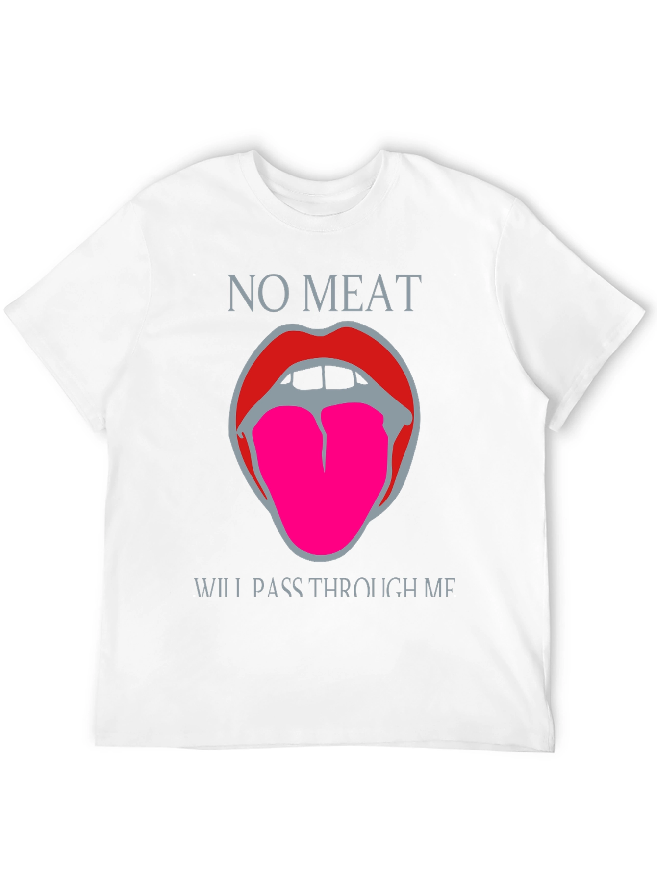 Vegan Statement T-Shirt: No Meat Tongue Design