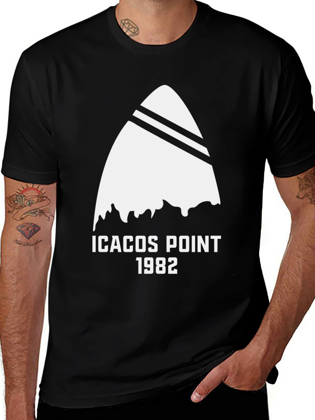 Icacos Point 1982 Black T-Shirt
