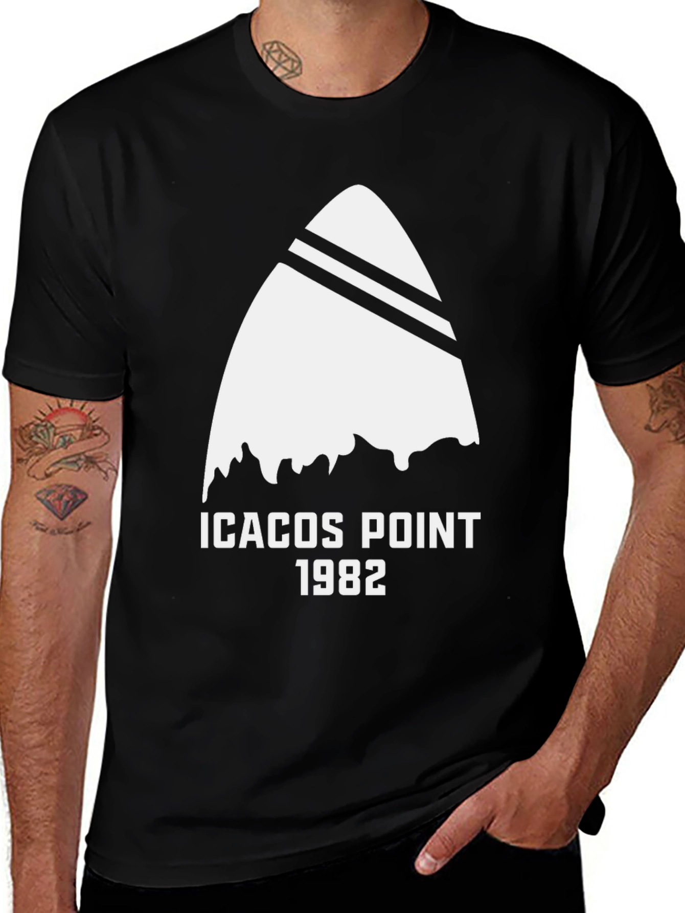 Icacos Point 1982 Black T-Shirt