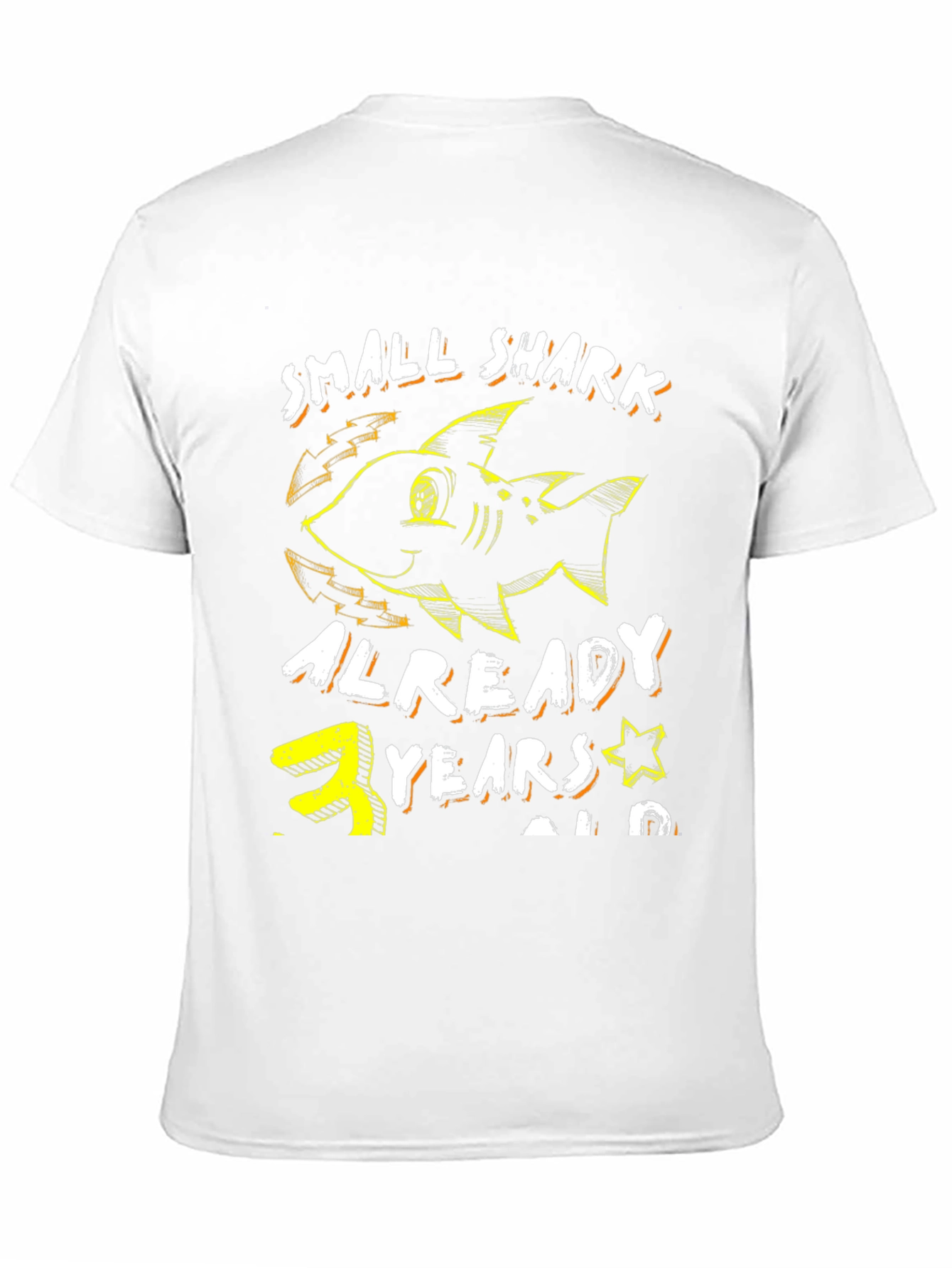 Small Shark 3 Years Old Birthday T-Shirt