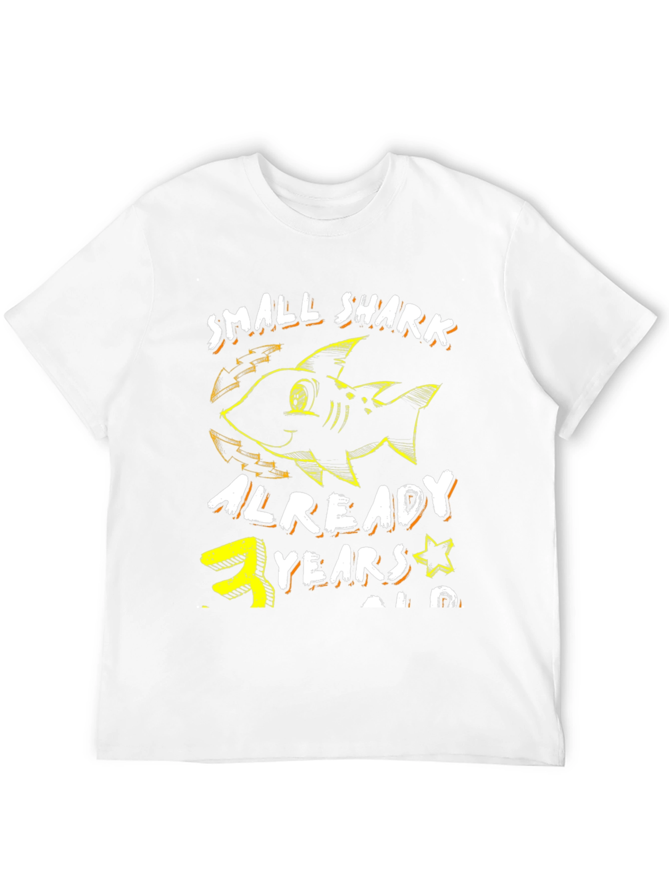 Small Shark 3 Years Old Birthday T-Shirt