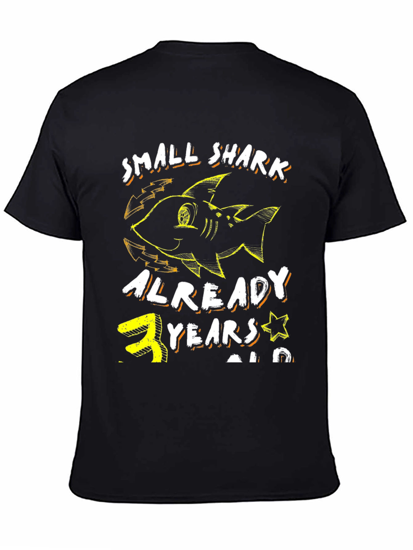 Small Shark 3 Years Old Birthday T-Shirt