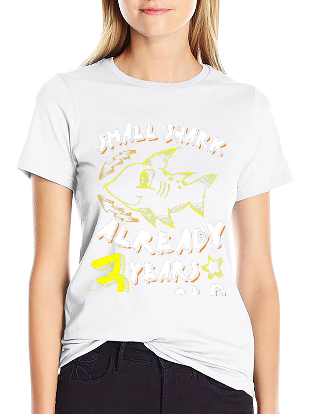 Small Shark 3 Years Old Birthday T-Shirt
