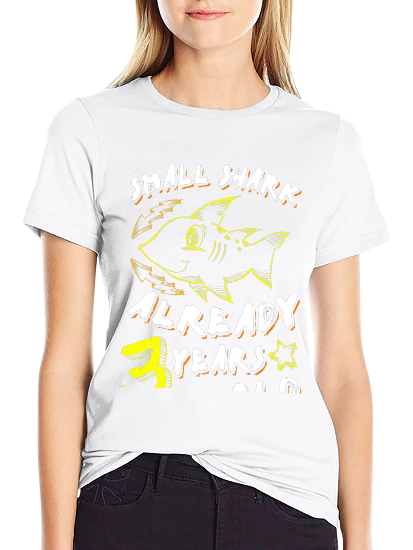 Small Shark 3 Years Old Birthday T-Shirt