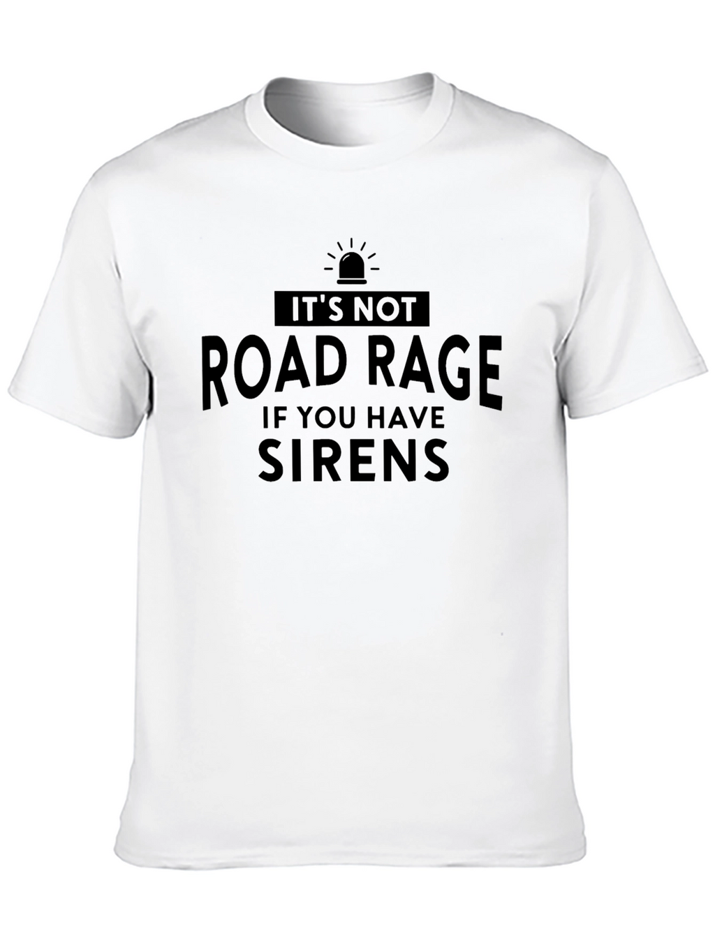 Road Rage Sirens Black Graphic T-Shirt