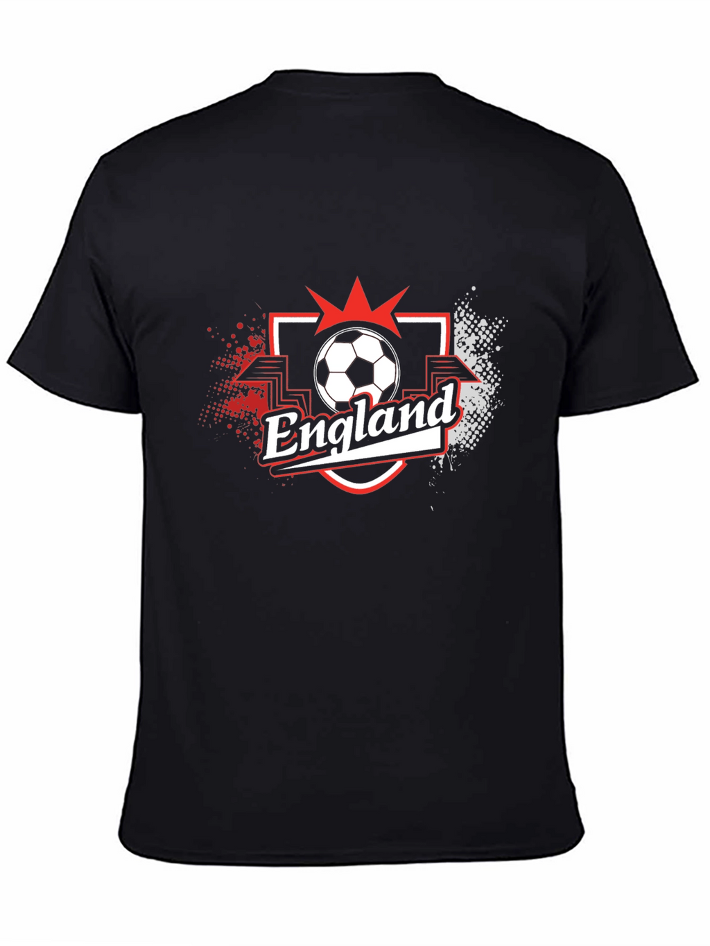 England Soccer Graphic T-Shirt - Black