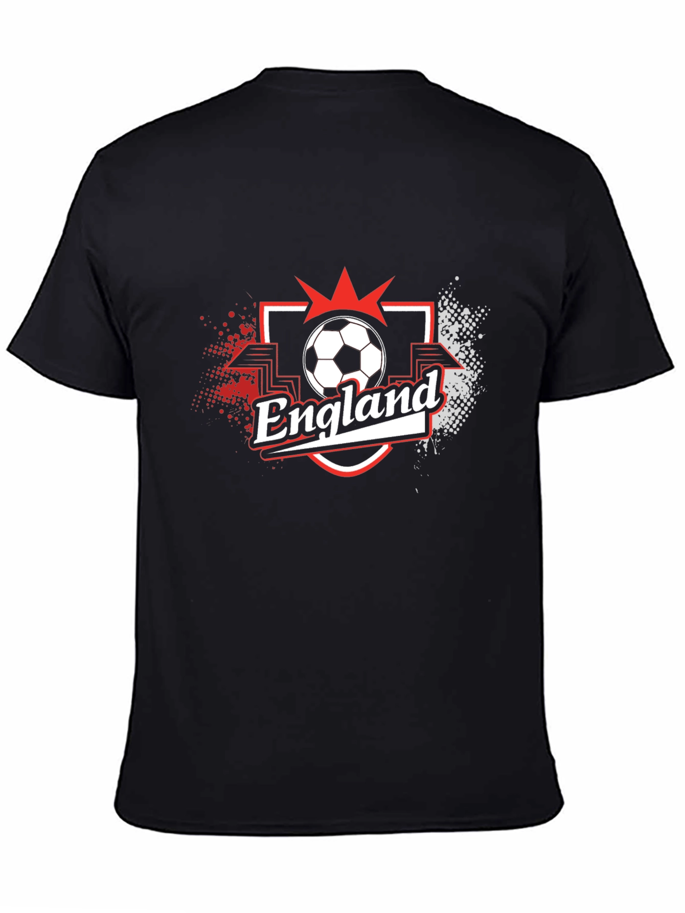England Soccer Graphic T-Shirt - Black