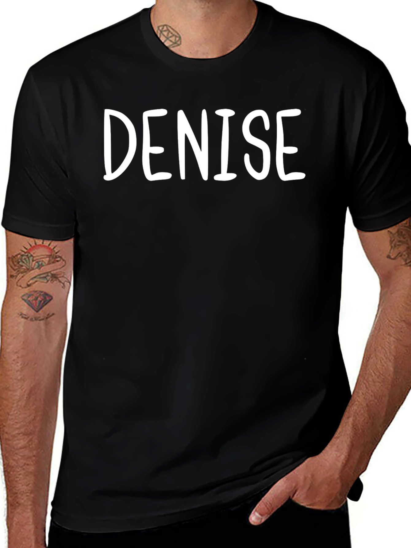 Denise Personalized Black T-Shirt - Custom Name Tee