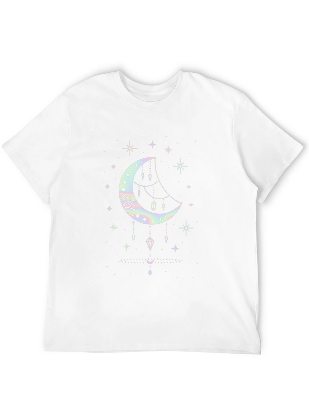 Mystical Moon Graphic Tee - Black Cotton Blend