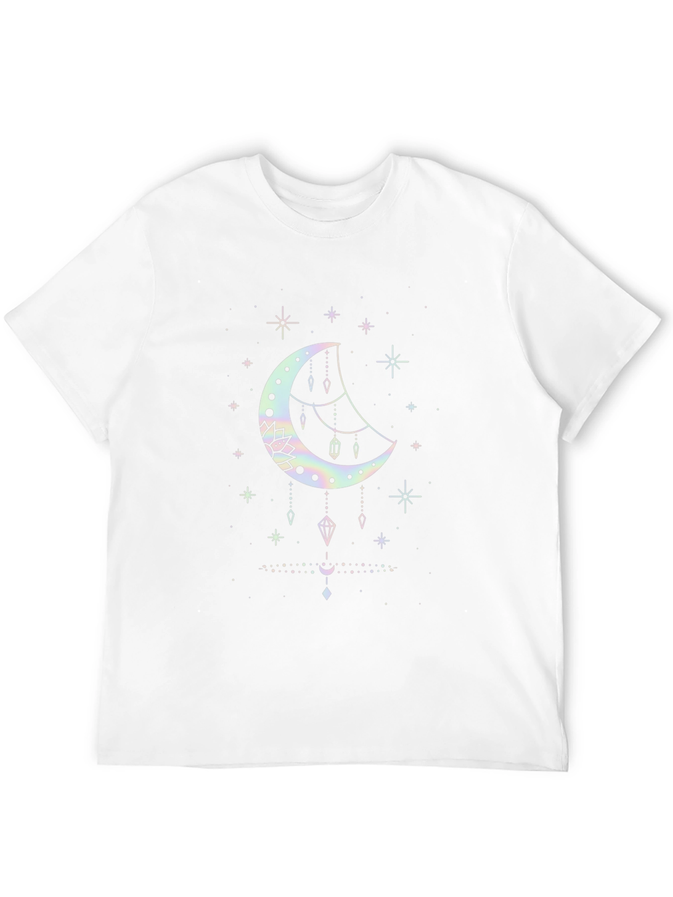 Mystical Moon Graphic Tee - Black Cotton Blend