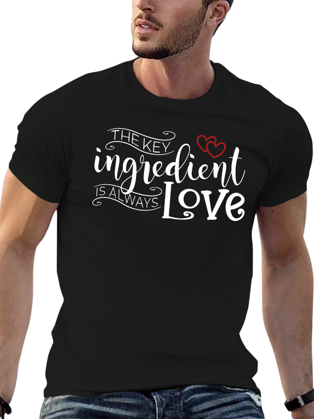 The Key Ingredient is Love Black T-Shirt