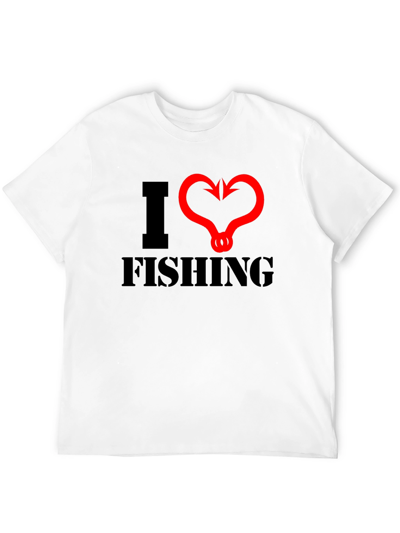 I Heart Fishing Black T-Shirt