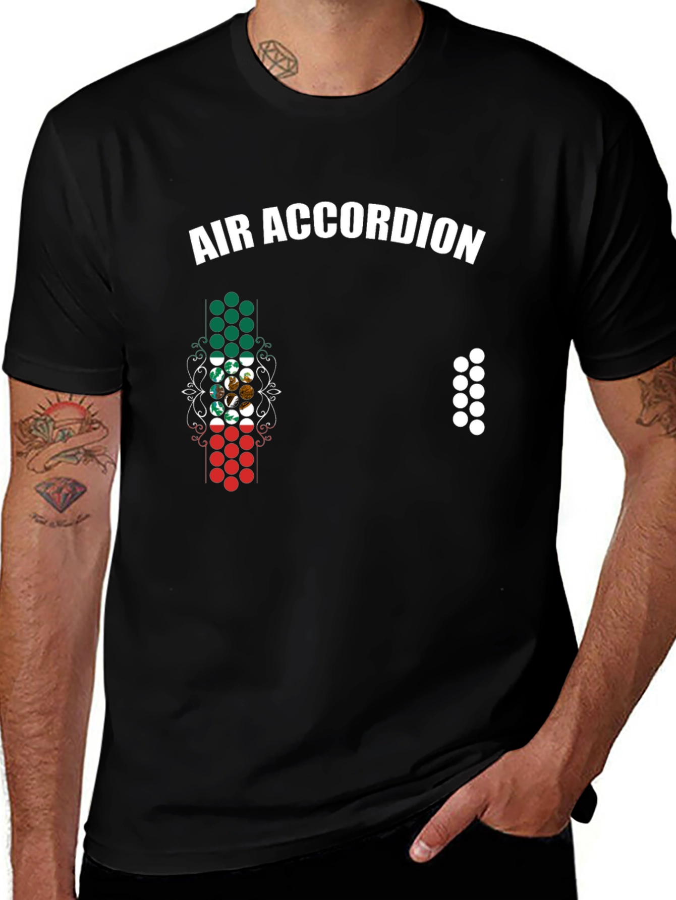 Air Accordion T-Shirt - Novelty Music Tee