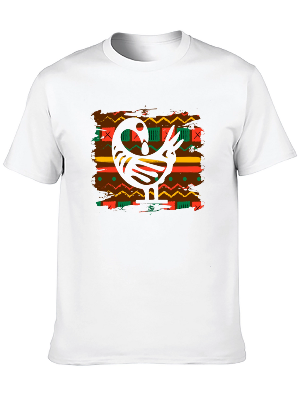 Sankofa Bird Graphic Tee - Black Cotton Blend T-Shirt