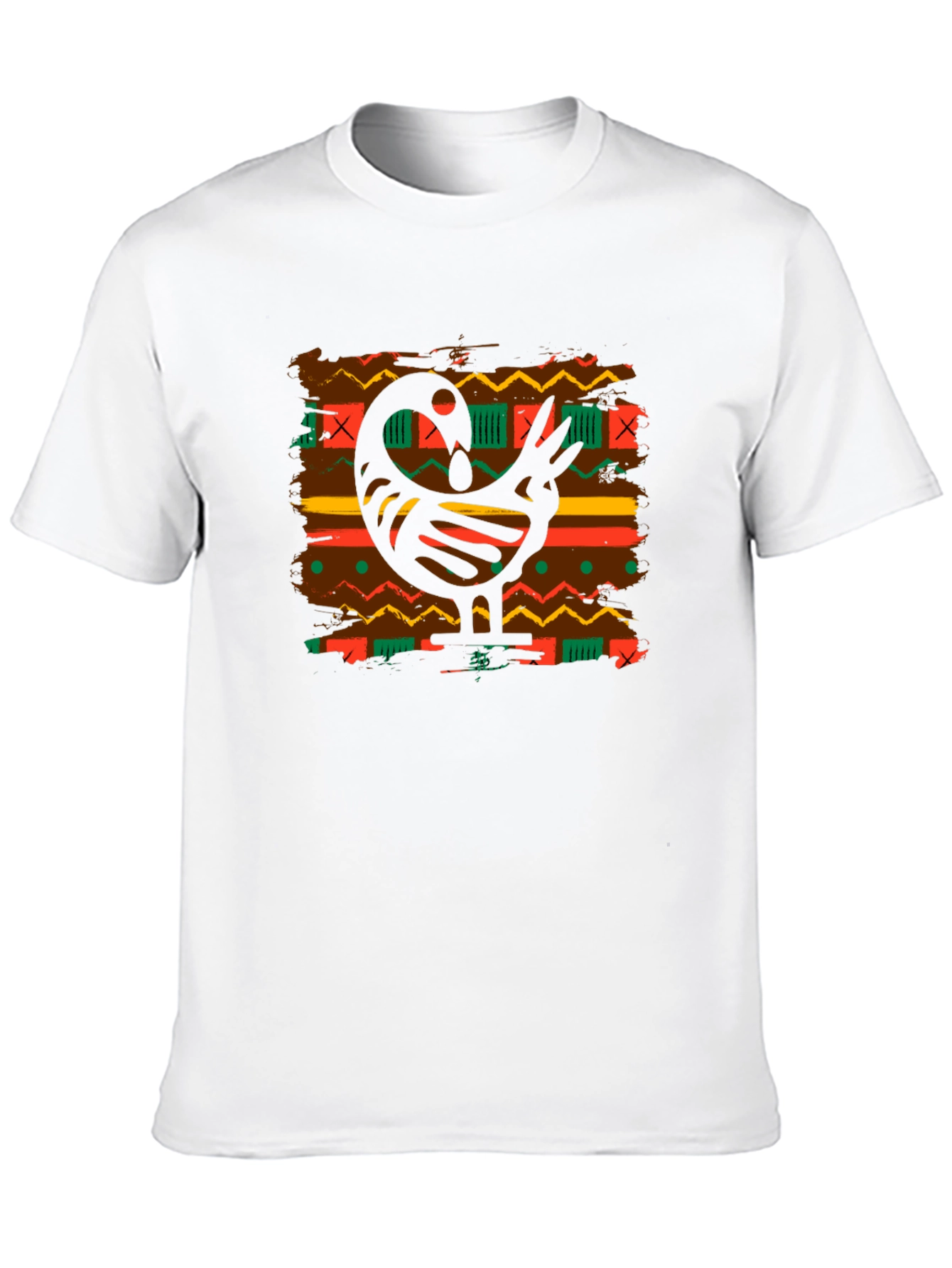 Sankofa Bird Graphic Tee - Black Cotton Blend T-Shirt