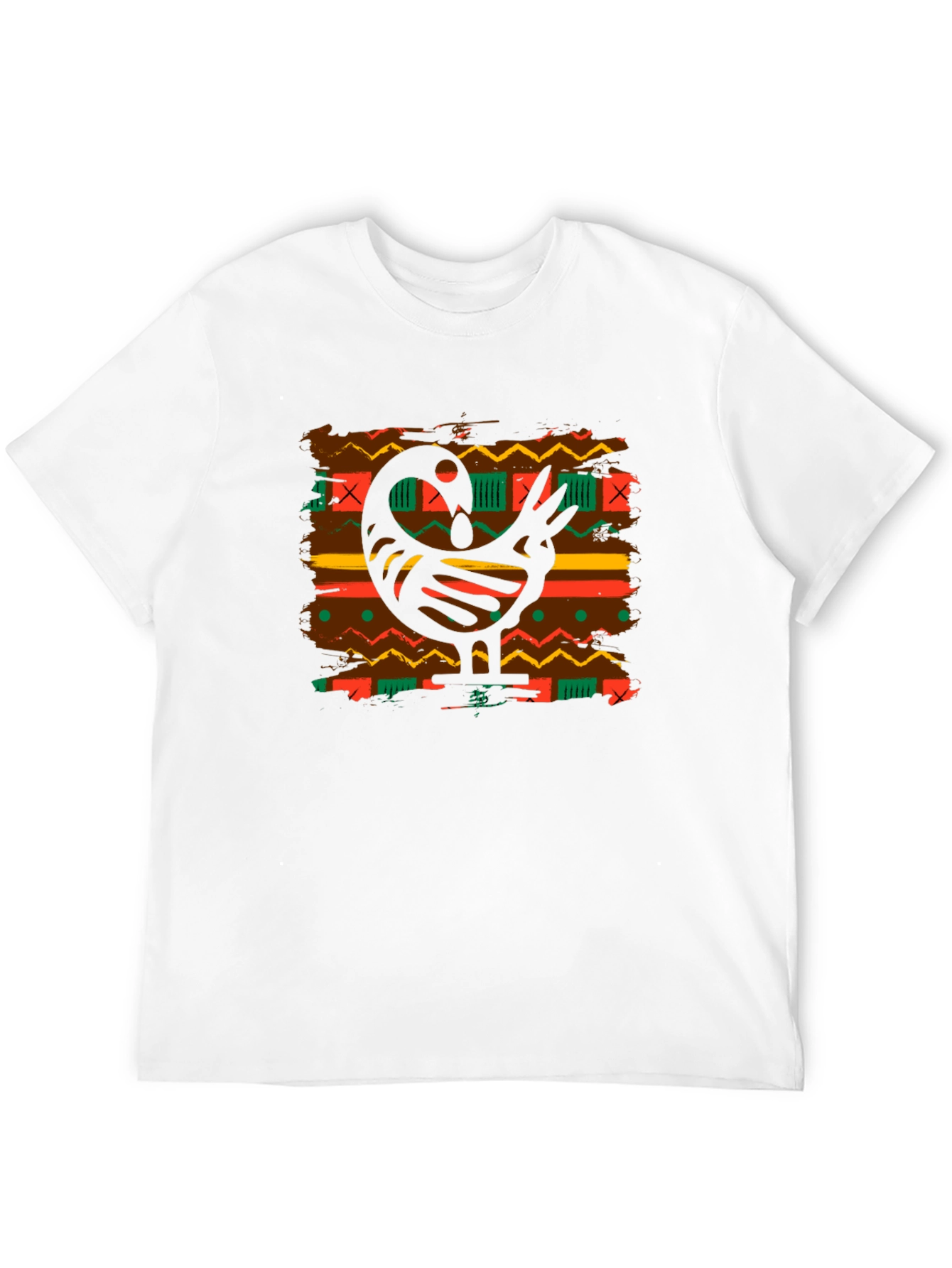 Sankofa Bird Graphic Tee - Black Cotton Blend T-Shirt