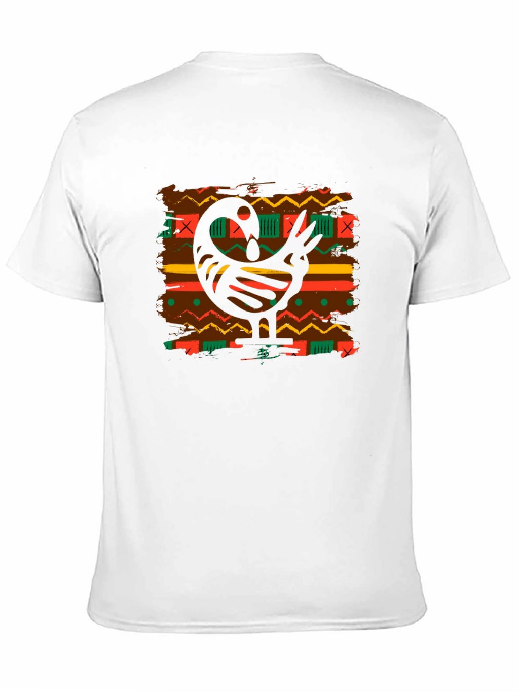 Sankofa Bird Graphic Tee - Black Cotton Blend T-Shirt