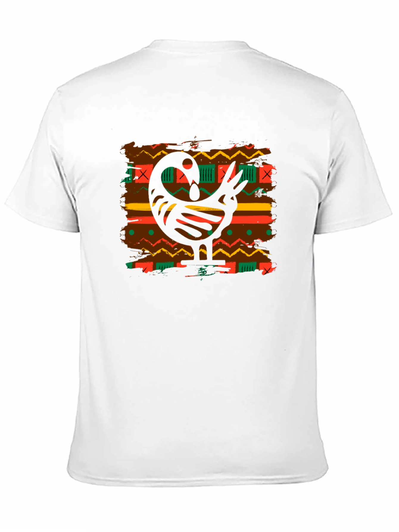 Sankofa Bird Graphic Tee - Black Cotton Blend T-Shirt