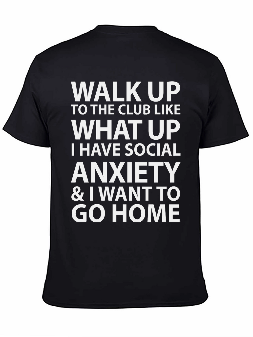 Social Anxiety Graphic Tee - Black T-Shirt