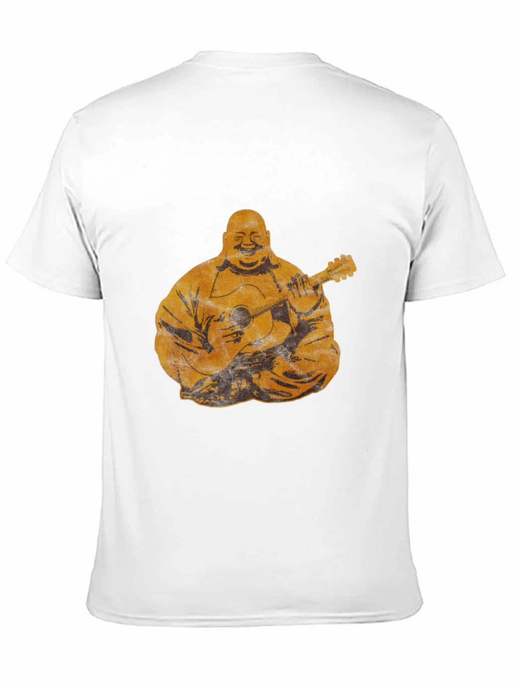 Buddha Playing Guitar Graphic Tee - Black