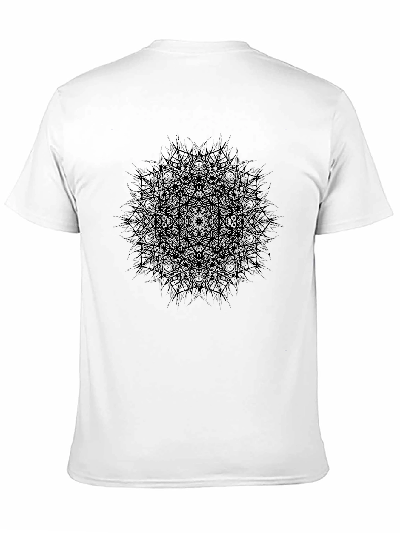 Abstract Mandala Graphic Mens Black T-Shirt
