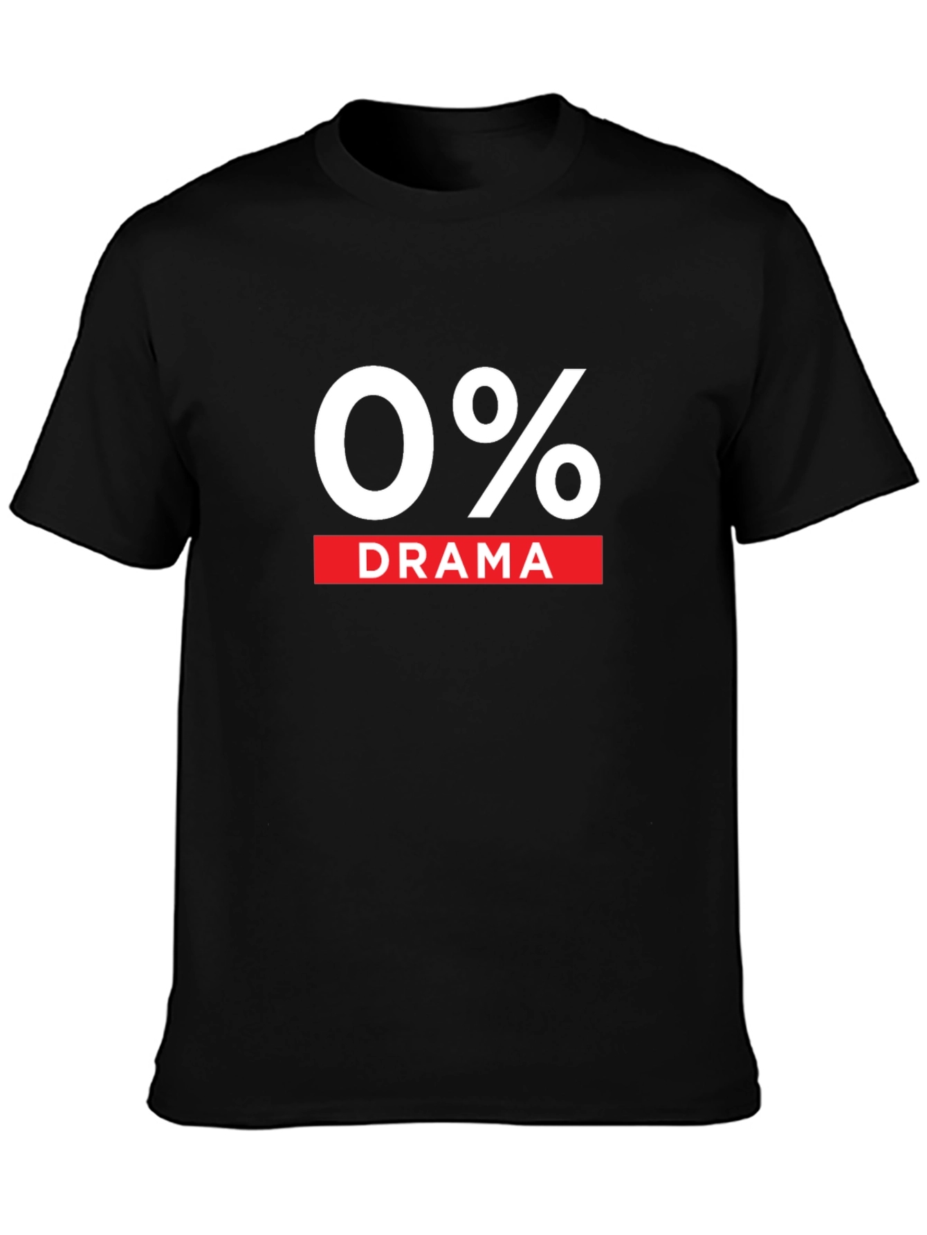 0% Drama Black Graphic T-Shirt