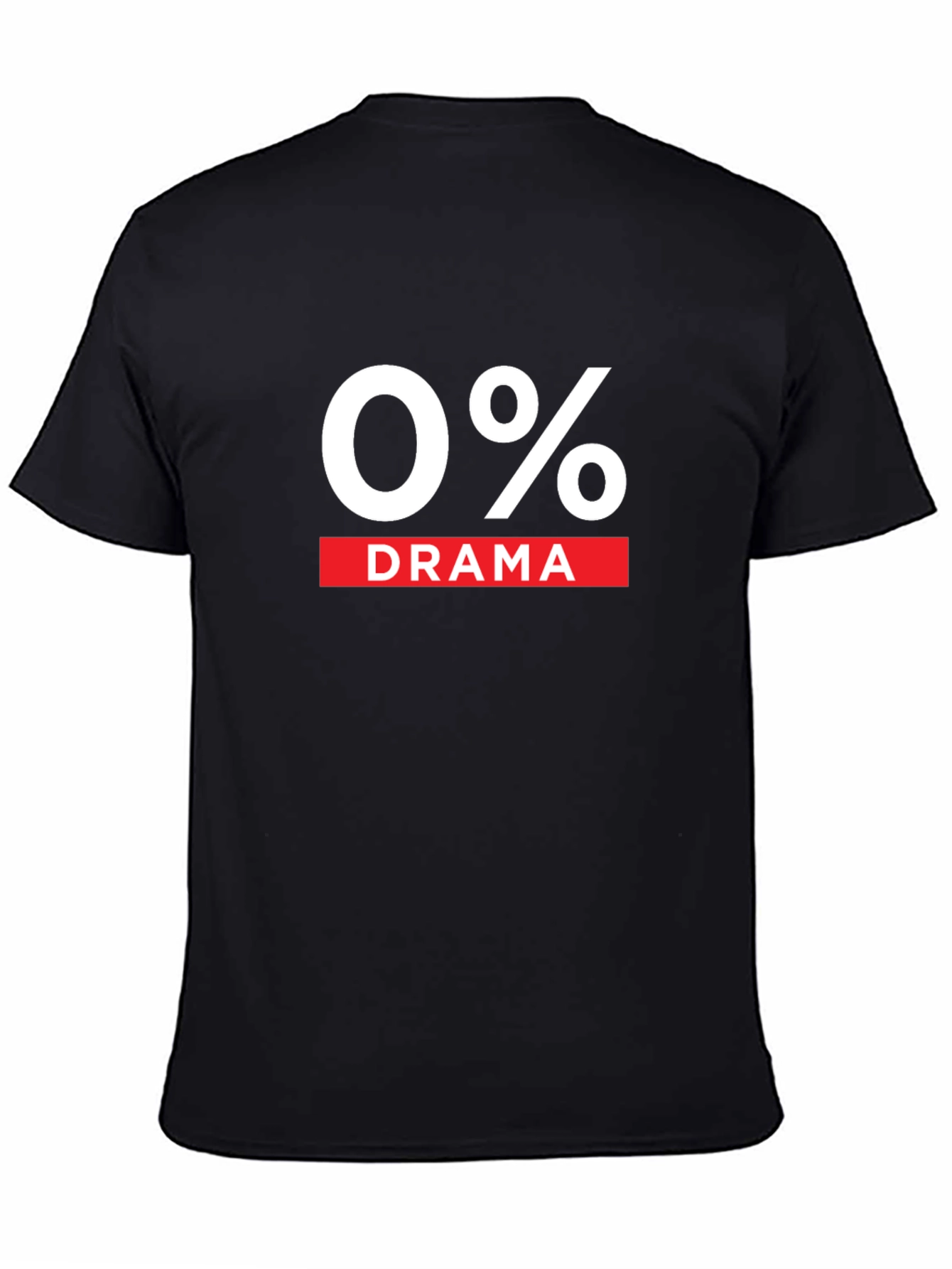 0% Drama Black Graphic T-Shirt
