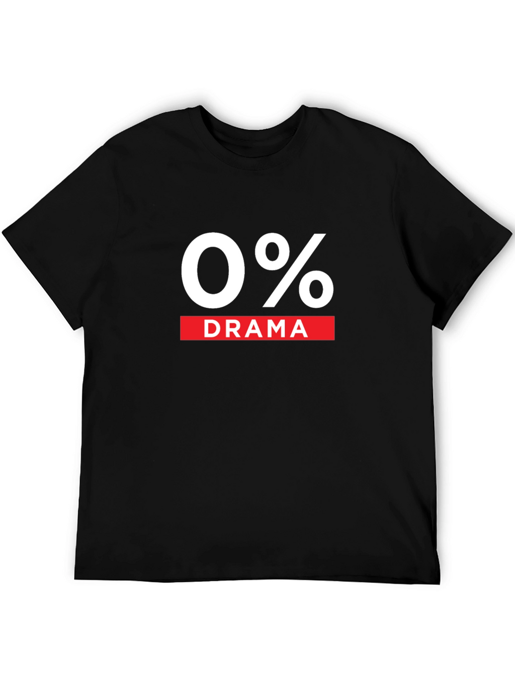 0% Drama Black Graphic T-Shirt