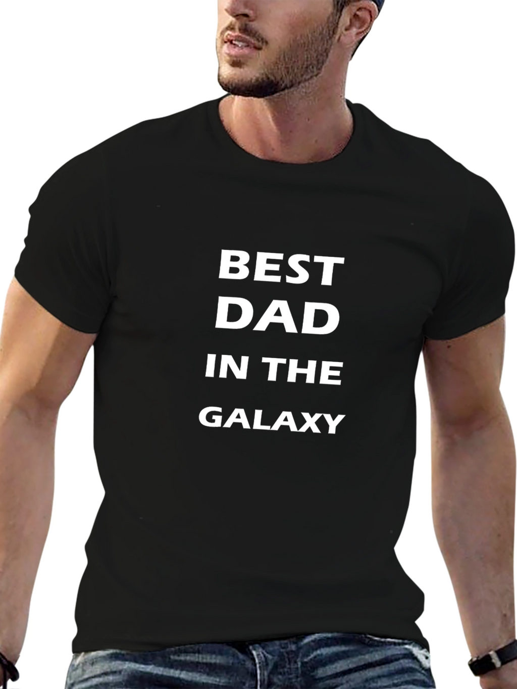 Best Dad in the Galaxy Black T-Shirt
