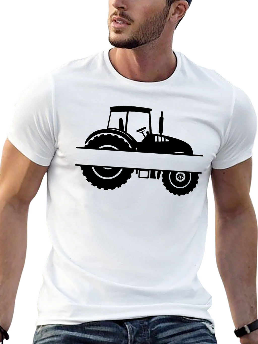 Tractor Silhouette Graphic Tee - Farm Life