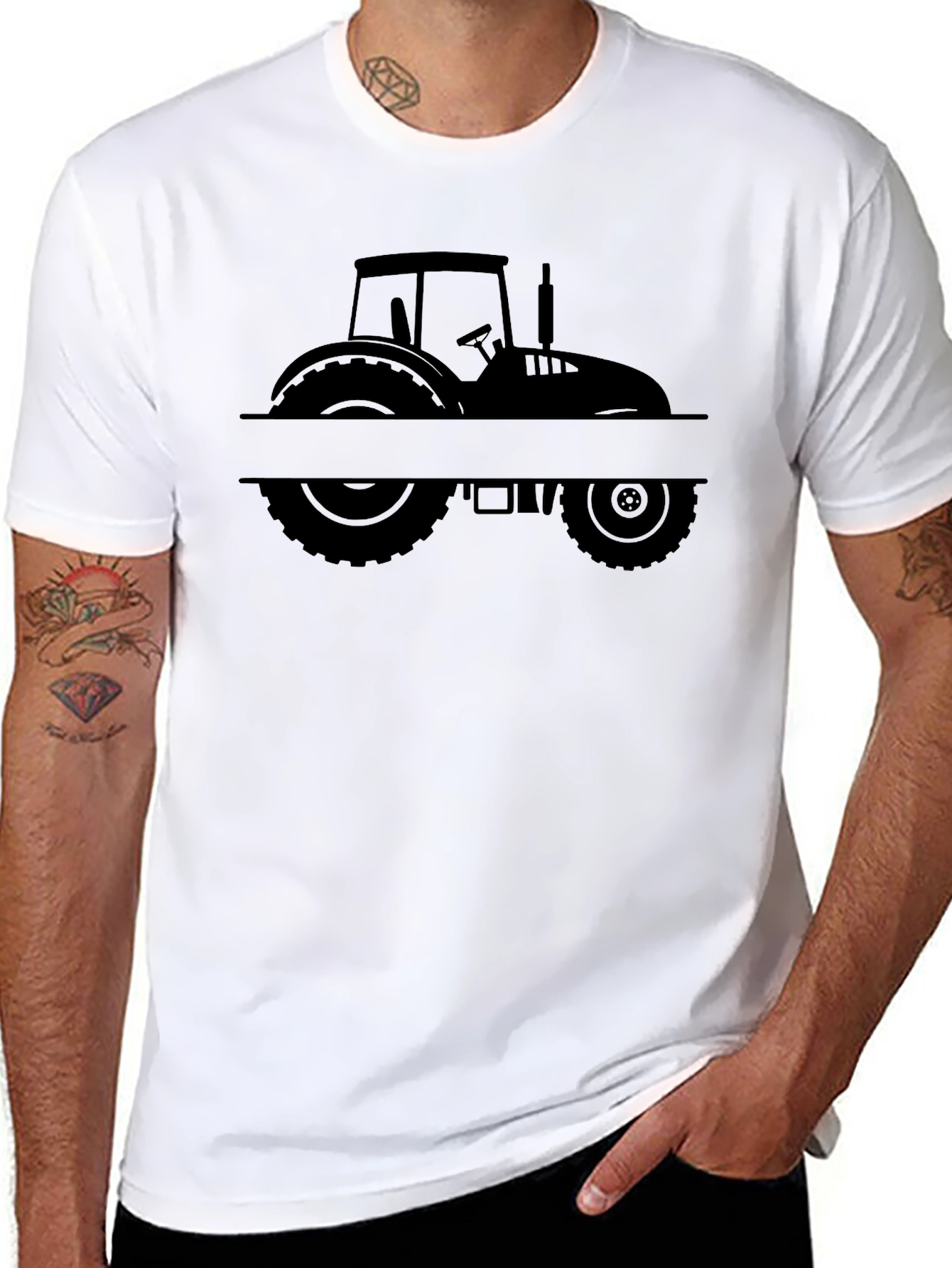 Tractor Silhouette Graphic Tee - Farm Life