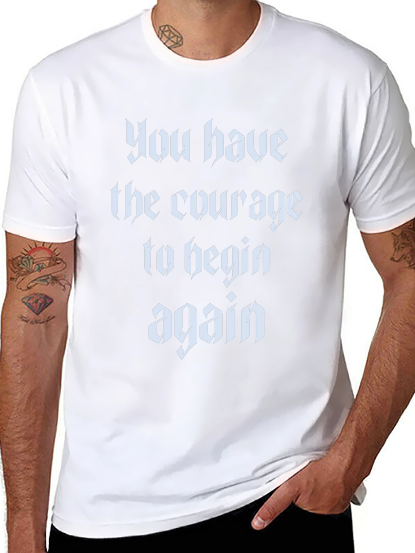 Courage to Begin Again Black T-Shirt