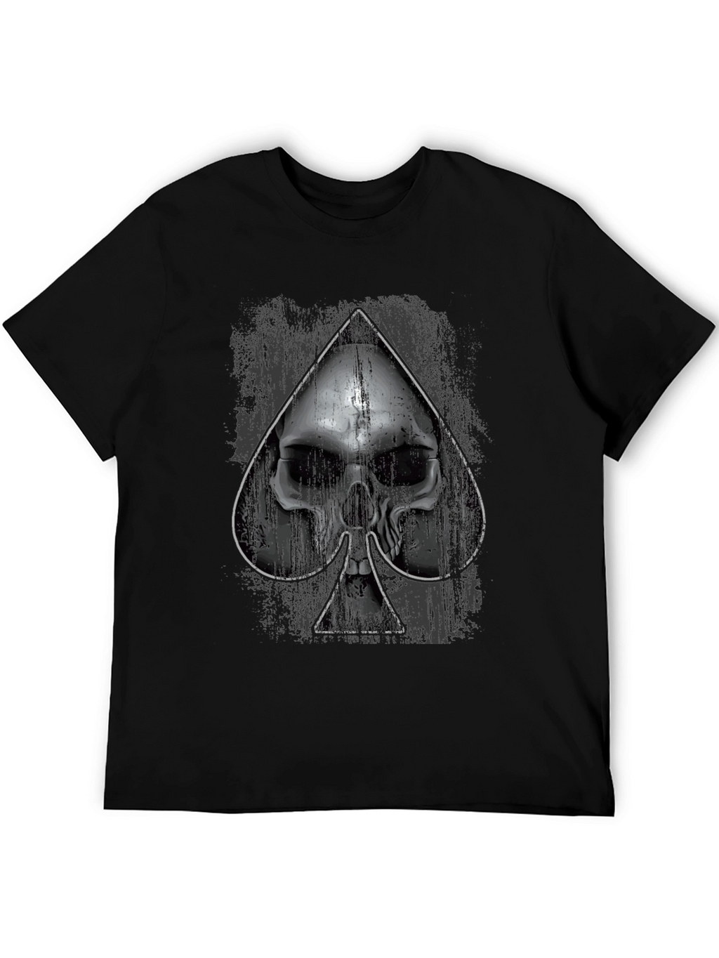 Skull Spade Graphic Black T-Shirt