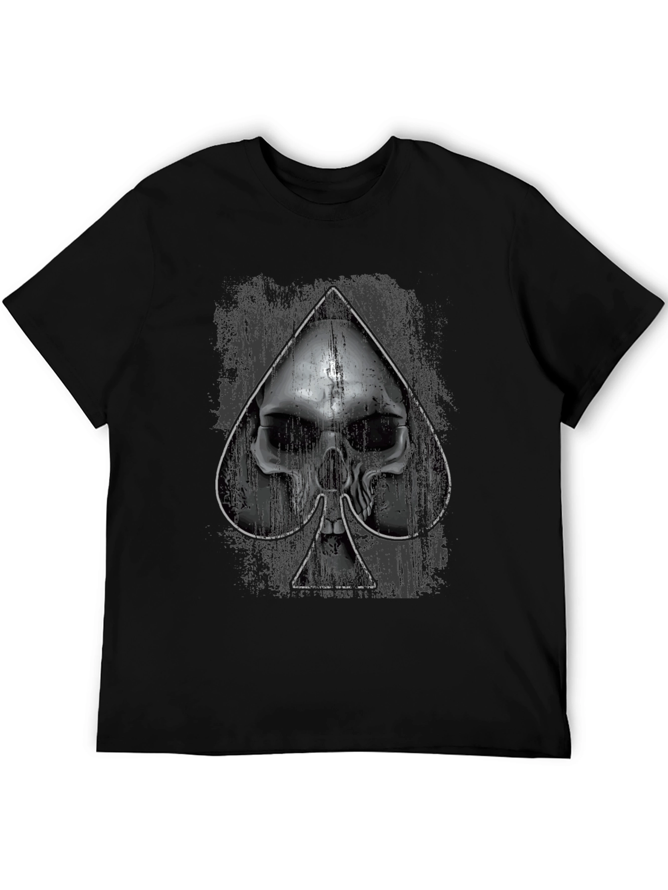 Skull Spade Graphic Black T-Shirt