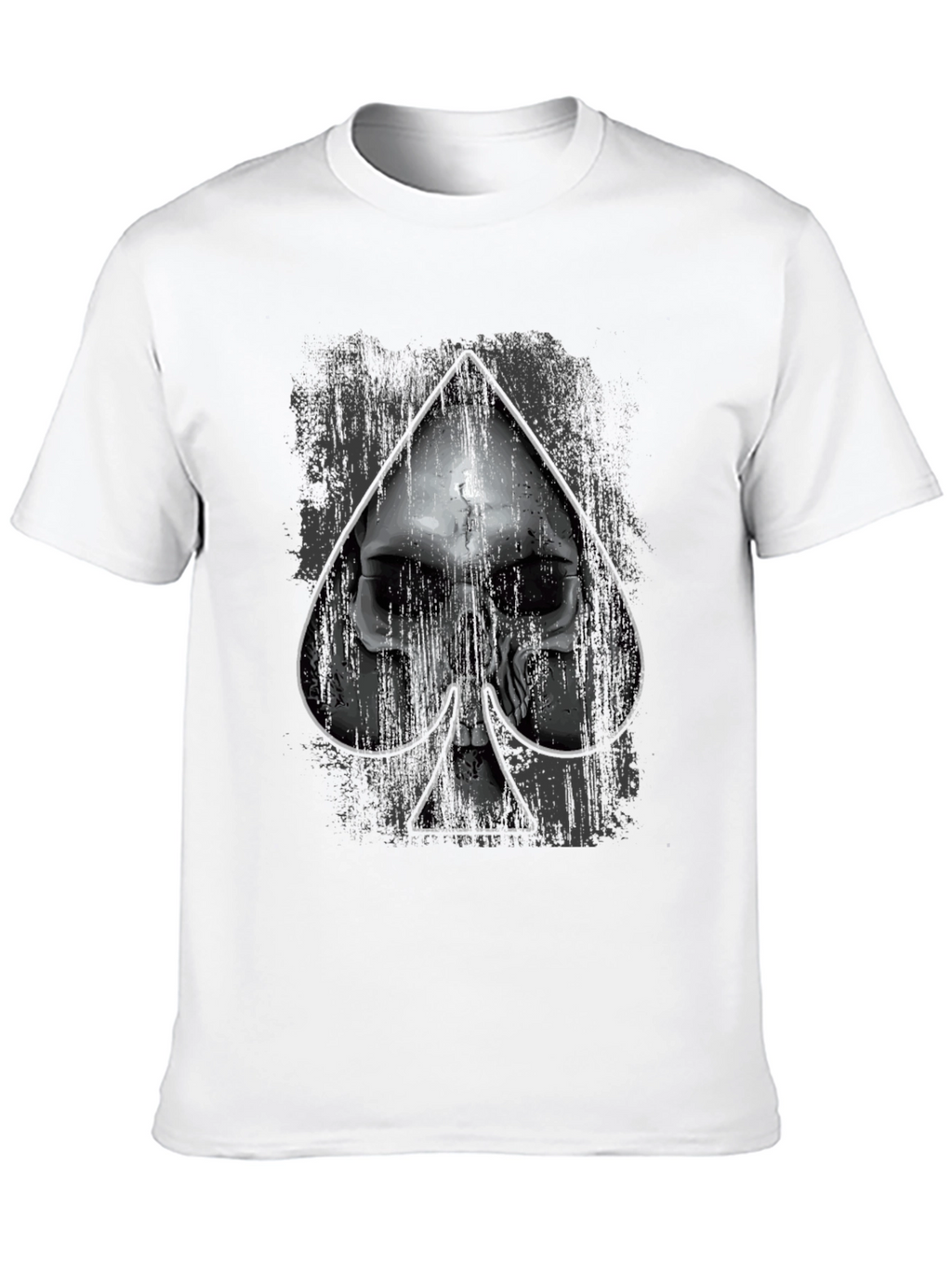 Skull Spade Graphic Black T-Shirt
