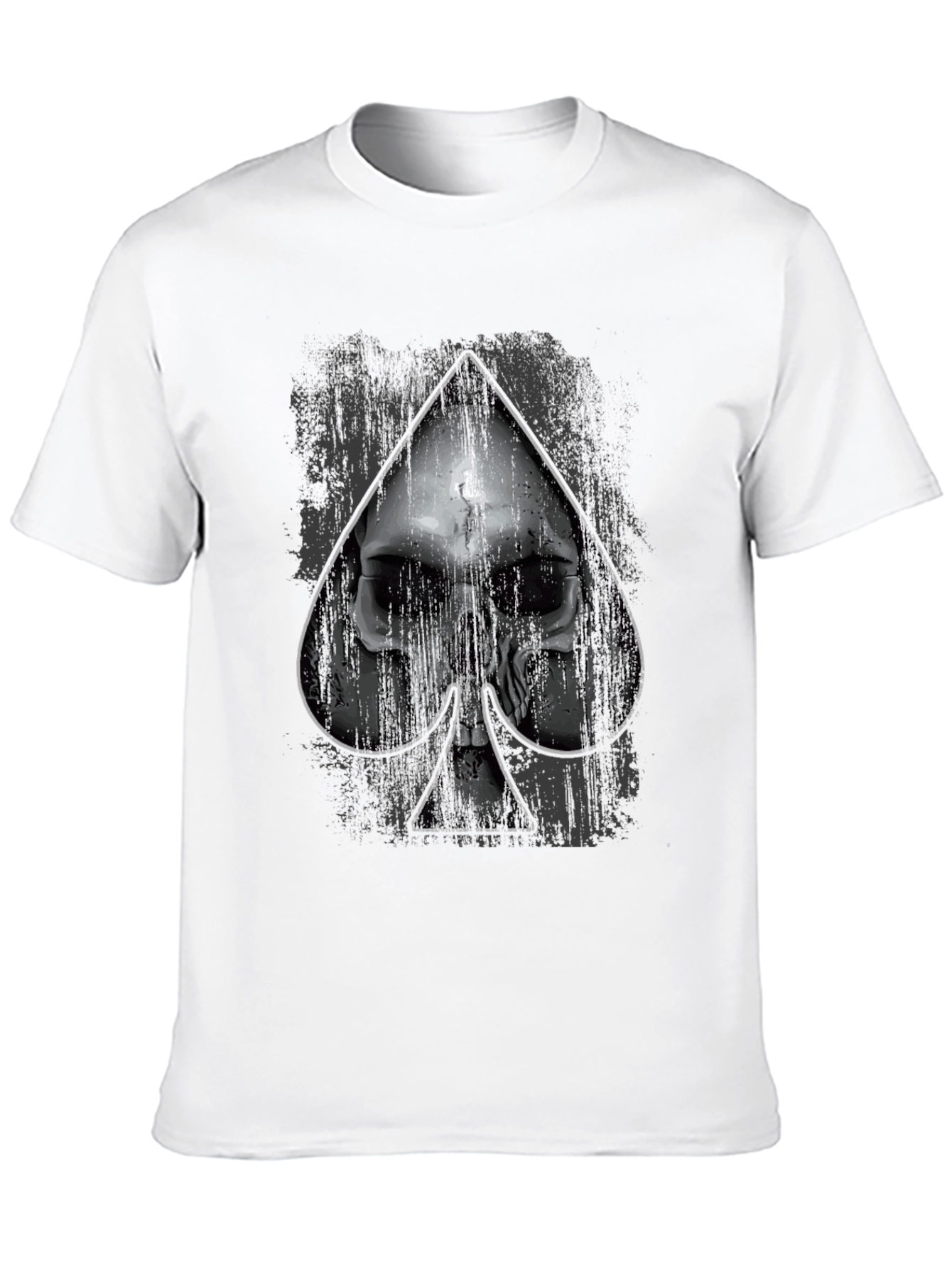 Skull Spade Graphic Black T-Shirt
